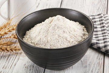 Wheat flour heap for bake
