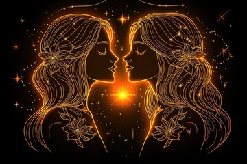 Mystical twin flame connection, energy flow between soulmates