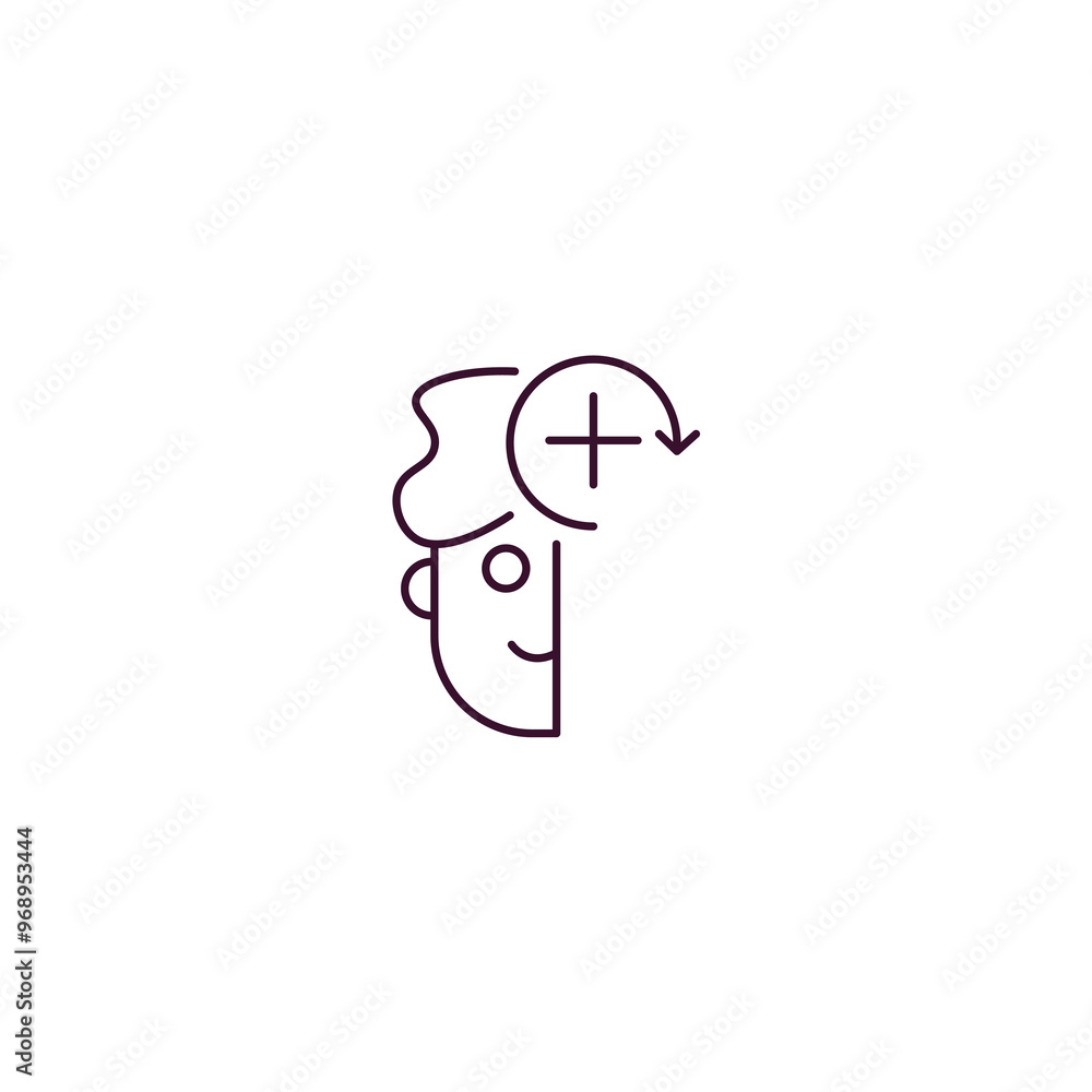 Poster deformity outline icon. linear vector from ai and tech concept. thin line deformity icon isolated on