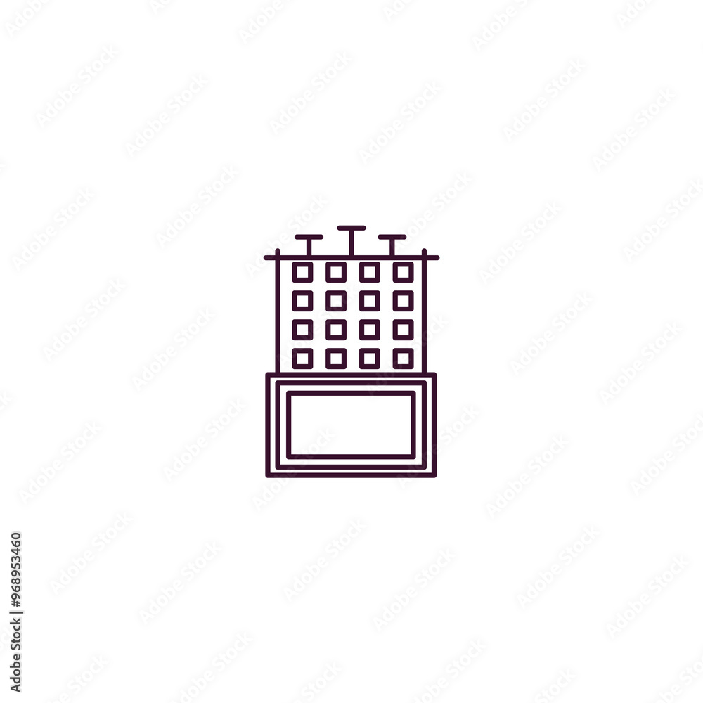 Poster difference engine outline icon. linear vector from ai and tech concept. thin line difference engine 