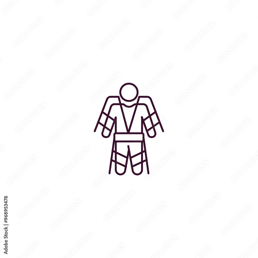 Aufkleber exoskeleton outline icon. linear vector from ai and tech concept. thin line exoskeleton icon isolate