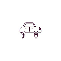 hover transport outline icon. Linear vector from ai and tech concept. Thin line hover transport icon isolated on white background