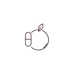 synthetic food outline icon. Linear vector from ai and tech concept. Thin line synthetic food icon isolated on white background