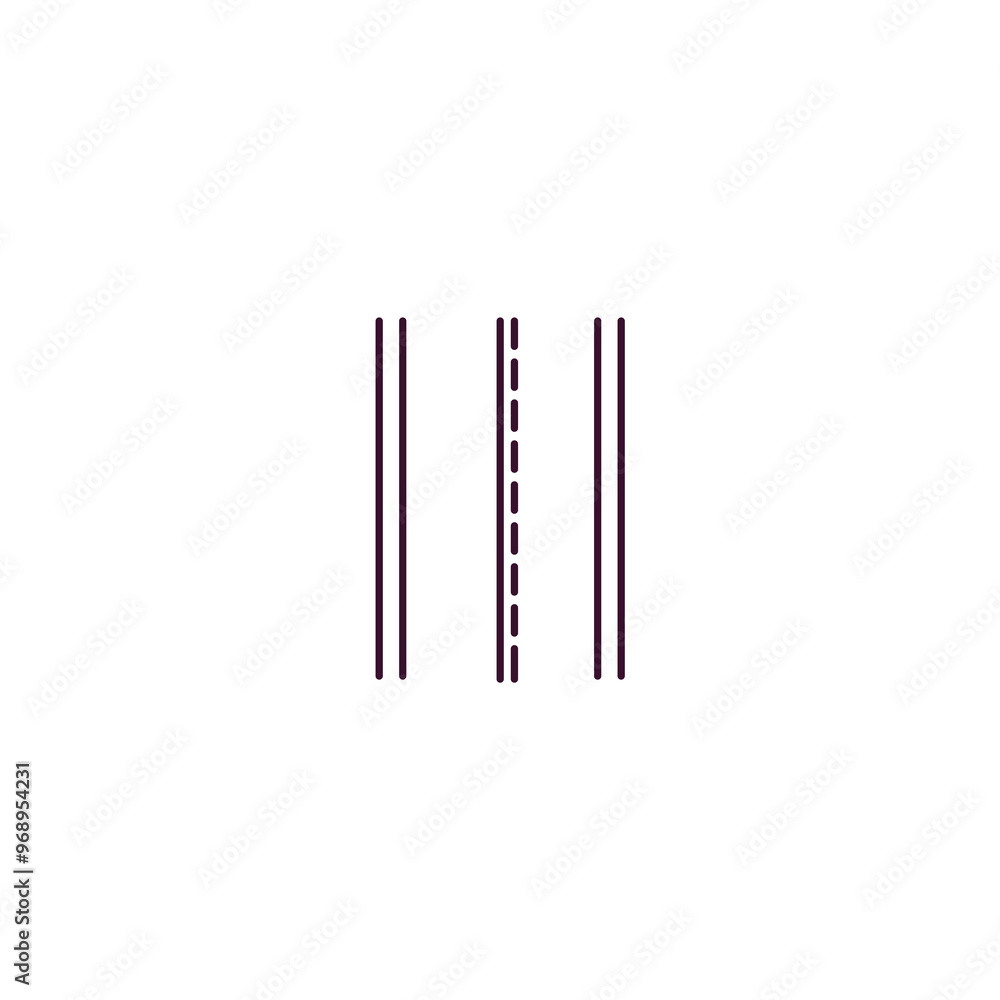 Poster road outline icon. linear vector from ai and tech concept. thin line road icon isolated on white bac