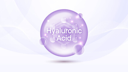ぷるぷるとしたヒアルロン酸をイメージした美容成分のベクターイラスト