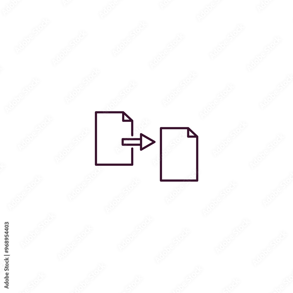 Aufkleber file transfer outline icon. linear vector from ai and tech concept. thin line file transfer icon iso