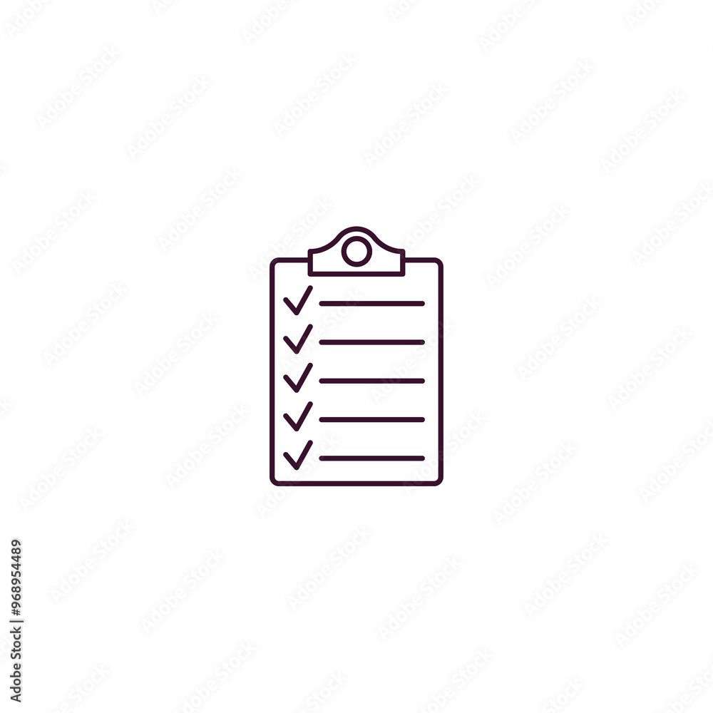Poster check list outline icon. linear vector from ai and tech concept. thin line check list icon isolated 