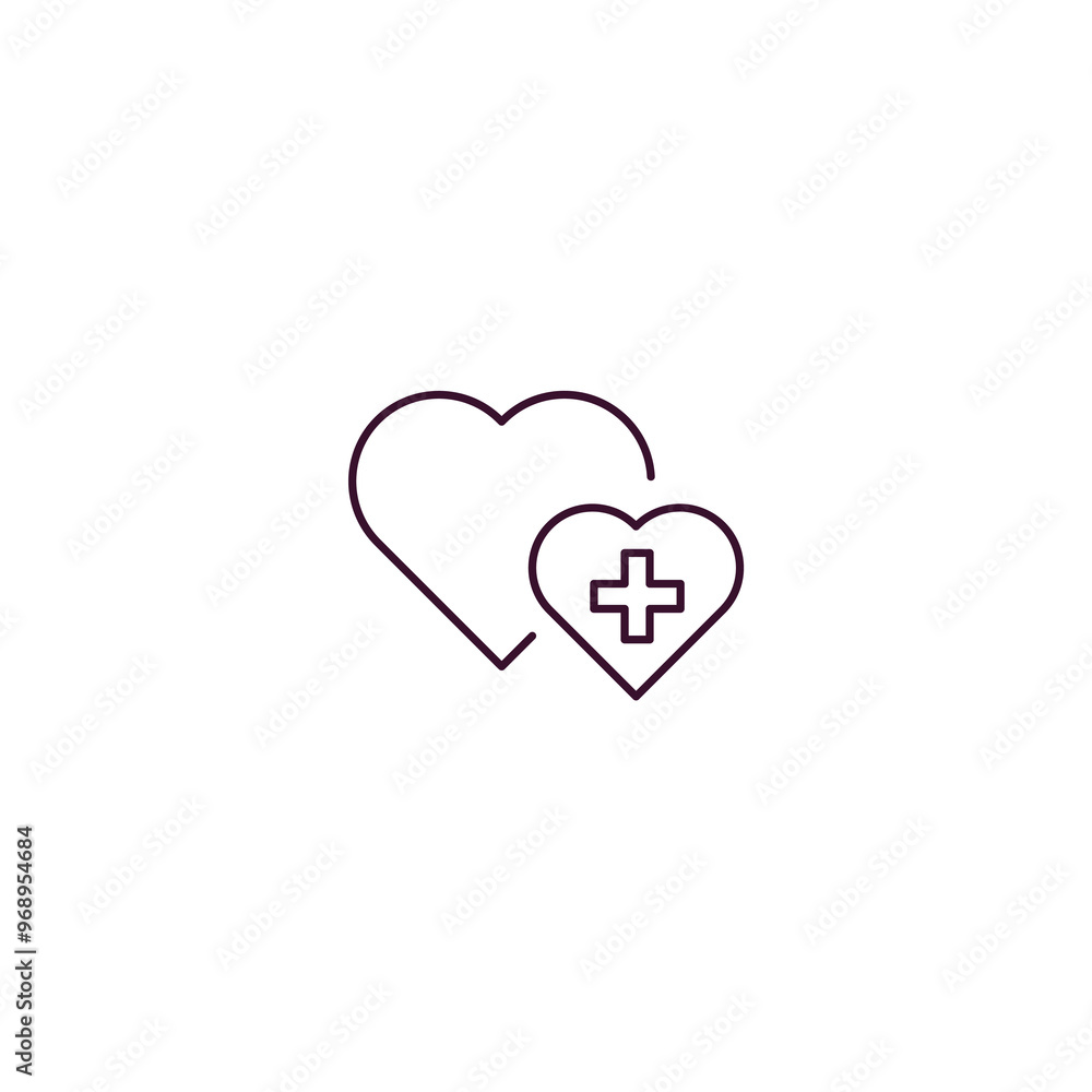 Poster healthcare outline icon. linear vector from ai and tech concept. thin line healthcare icon isolated 