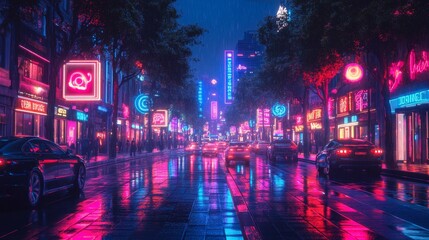 Neon City Rain.