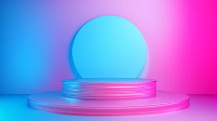 Obraz premium Light modern luxury elegance podium pink stage for branding promotion product