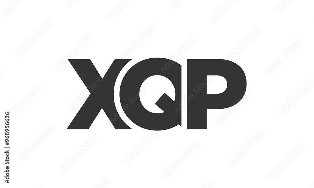 Fototapete XQP logo design template with strong and modern bold text. Initial based vector logotype featuring simple and minimal typography. Trendy company identity.