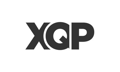 XQP logo design template with strong and modern bold text. Initial based vector logotype featuring simple and minimal typography. Trendy company identity.