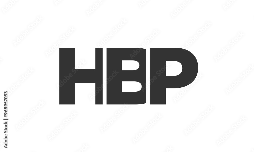 Fototapete hbp logo design template with strong and modern bold text. initial based vector logotype featuring s