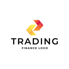 Trading, trade, currency investment logo design.