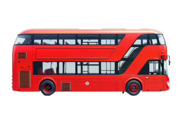 Double decker bus, isolated on transparent