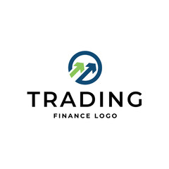 Trading, trade, currency investment logo design.