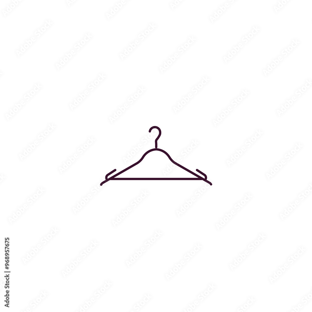 Poster checkroom outline icon. linear vector from hotel concept. thin line checkroom icon isolated on white