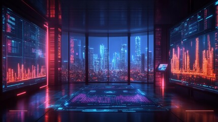 Obraz premium Futuristic Cityscape.