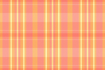 Silky vector texture fabric, marketing background textile seamless. School check pattern plaid tartan in amber and orange colors.