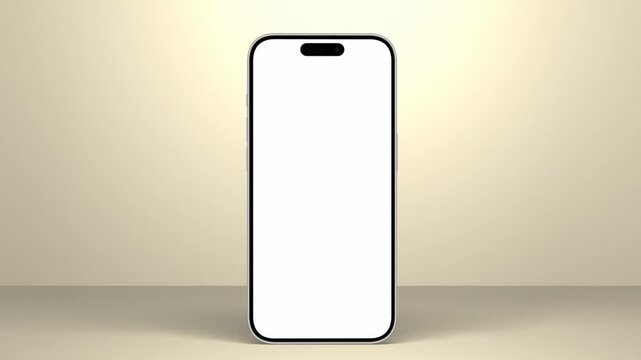 tanding Phone On Cream Motion Background