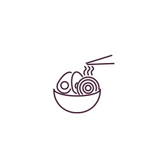 ramen outline icon. Linear vector from hotel concept. Thin line ramen icon isolated on white background