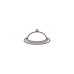restaurant tray outline icon. Linear vector from hotel concept. Thin line restaurant tray icon isolated on white background