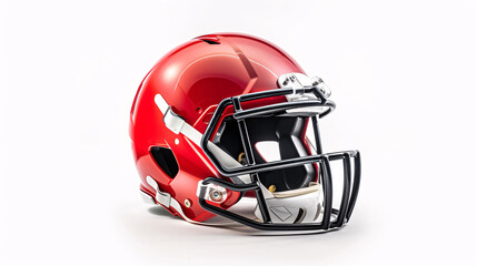 Riddell American football helmet isolated on a white background.