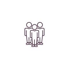 people outline icon. Linear vector from hotel concept. Thin line people icon isolated on white background