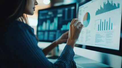 Business professional utilizing marketing automation software for global outreach, analyzing customer engagement metrics.