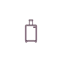 luggage outline icon. Linear vector from hotel concept. Thin line luggage icon isolated on white background
