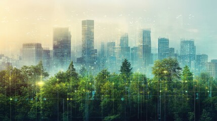 Fototapeta premium Cityscape & Nature.