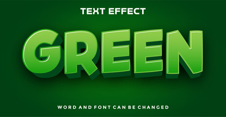 Green editable text effect