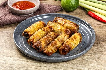 Vietnamese fried stuffed spring roll