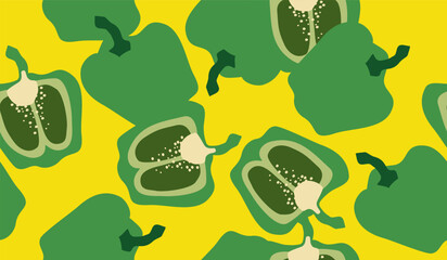 Cute paprika pattern background vector design