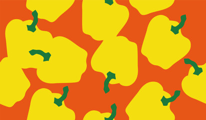 Cute paprika pattern background vector design