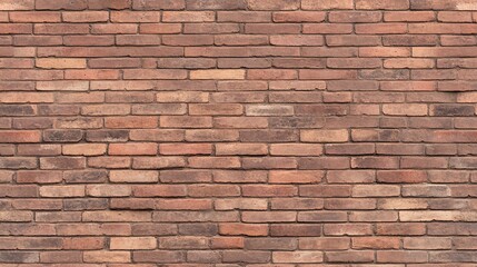 Obraz premium Close-up of a rustic red brick wall with varied textures and colors, creating a warm, earthy atmosphere.