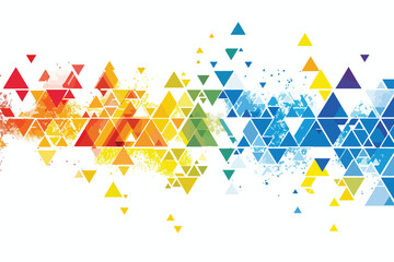 Geometric Abstract Background with Colorful Triangles Clipart