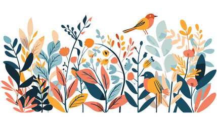 Contemporary Abstract Botanical Wall Art Prints in Modern Style