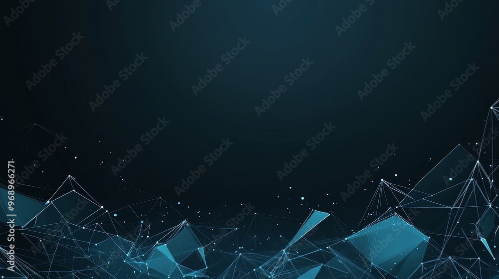 Poster a technology abstract background with lines and dots connecting digital data and big data. illustrat