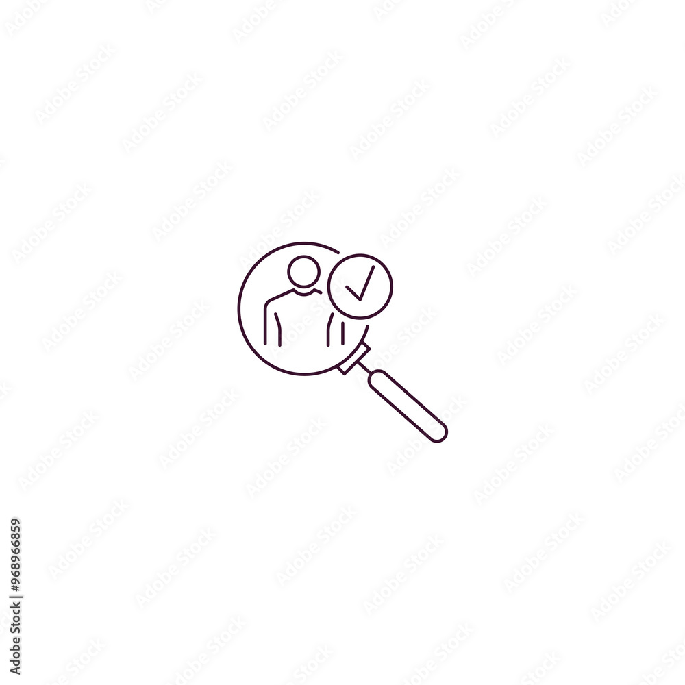 Poster hiring outline icon. linear vector from human resources concept. thin line hiring icon isolated on w