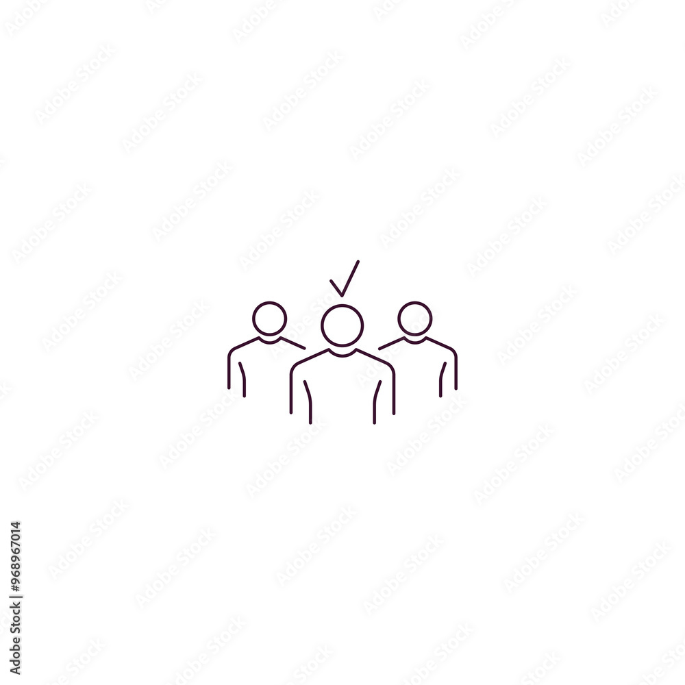 Poster selection outline icon. linear vector from human resources concept. thin line selection icon isolate