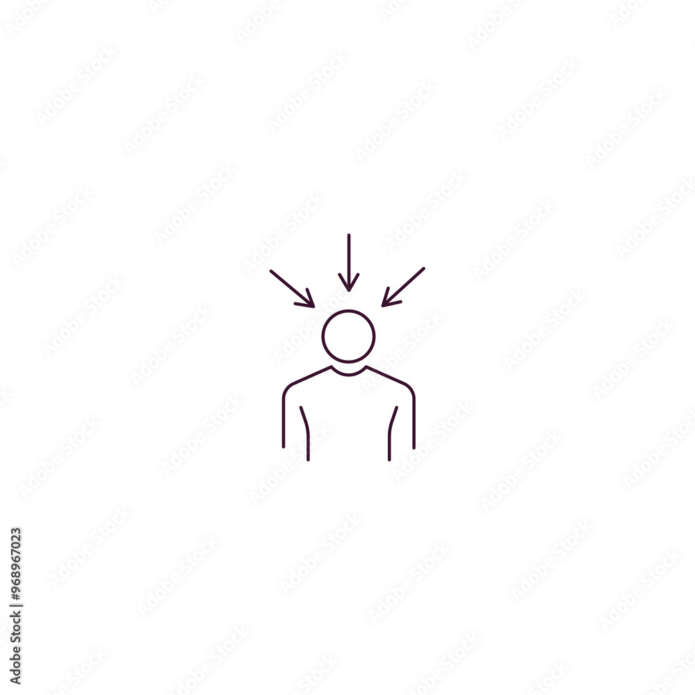 Poster selection process outline icon. linear vector from human resources concept. thin line selection proc