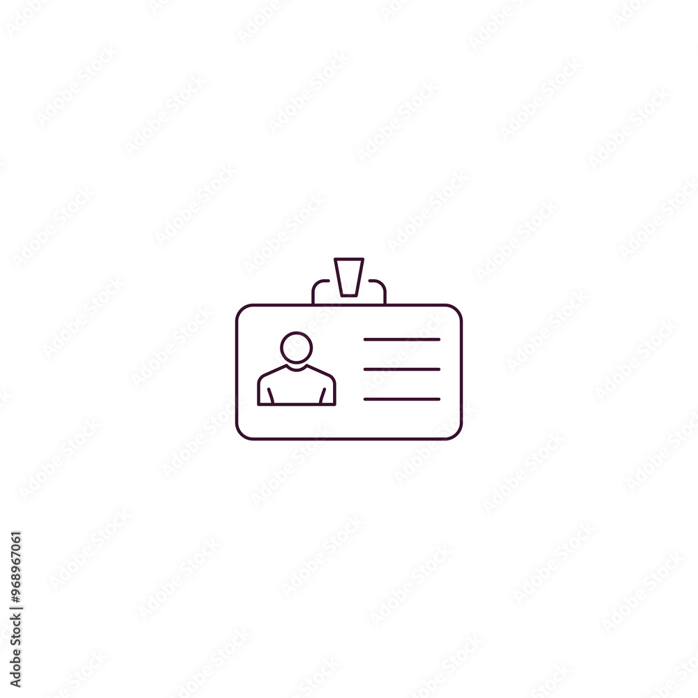 Poster personal profile outline icon. linear vector from human resources concept. thin line personal profil