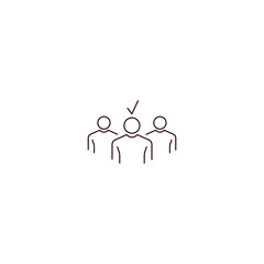 selection outline icon. Linear vector from human resources concept. Thin line selection icon isolated on white background