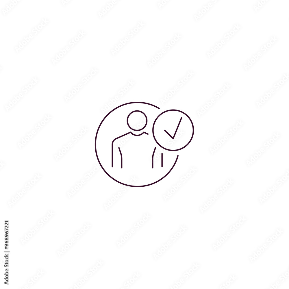Poster candidate outline icon. linear vector from human resources concept. thin line candidate icon isolate