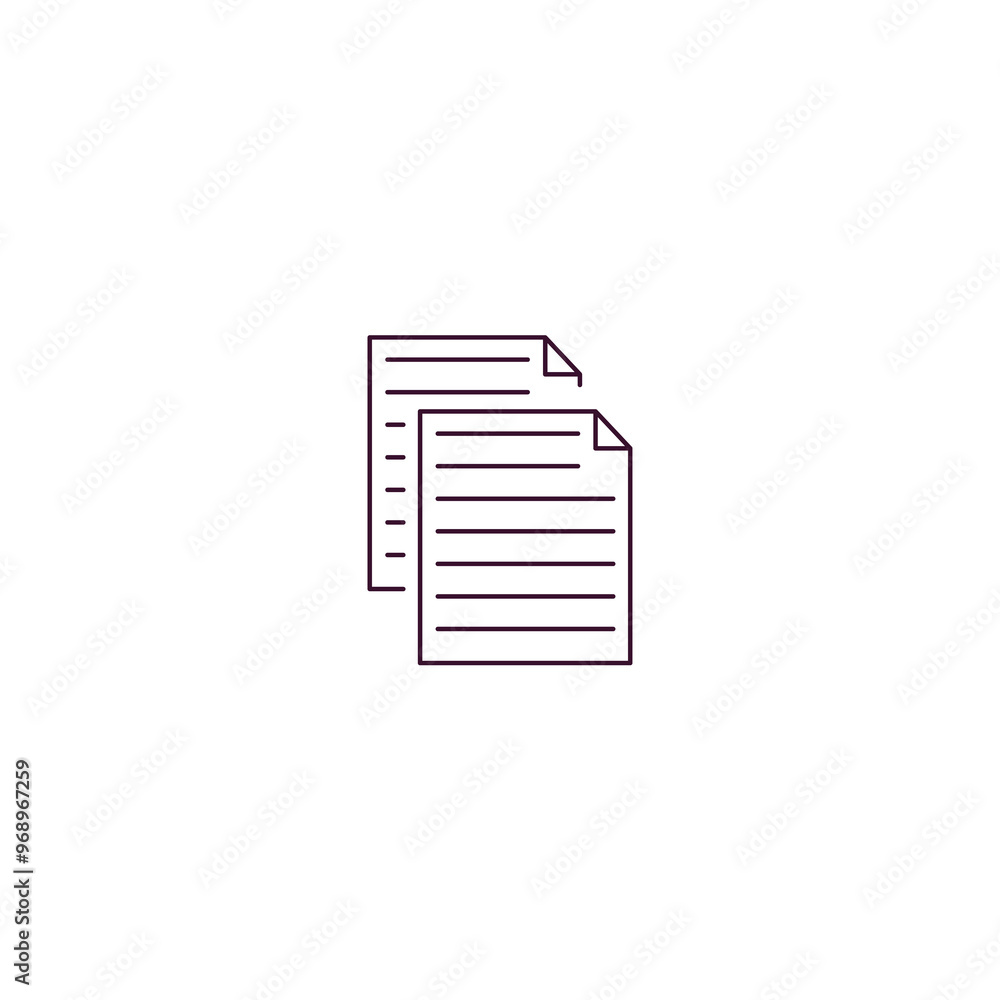 Aufkleber files outline icon. linear vector from human resources concept. thin line files icon isolated on whi