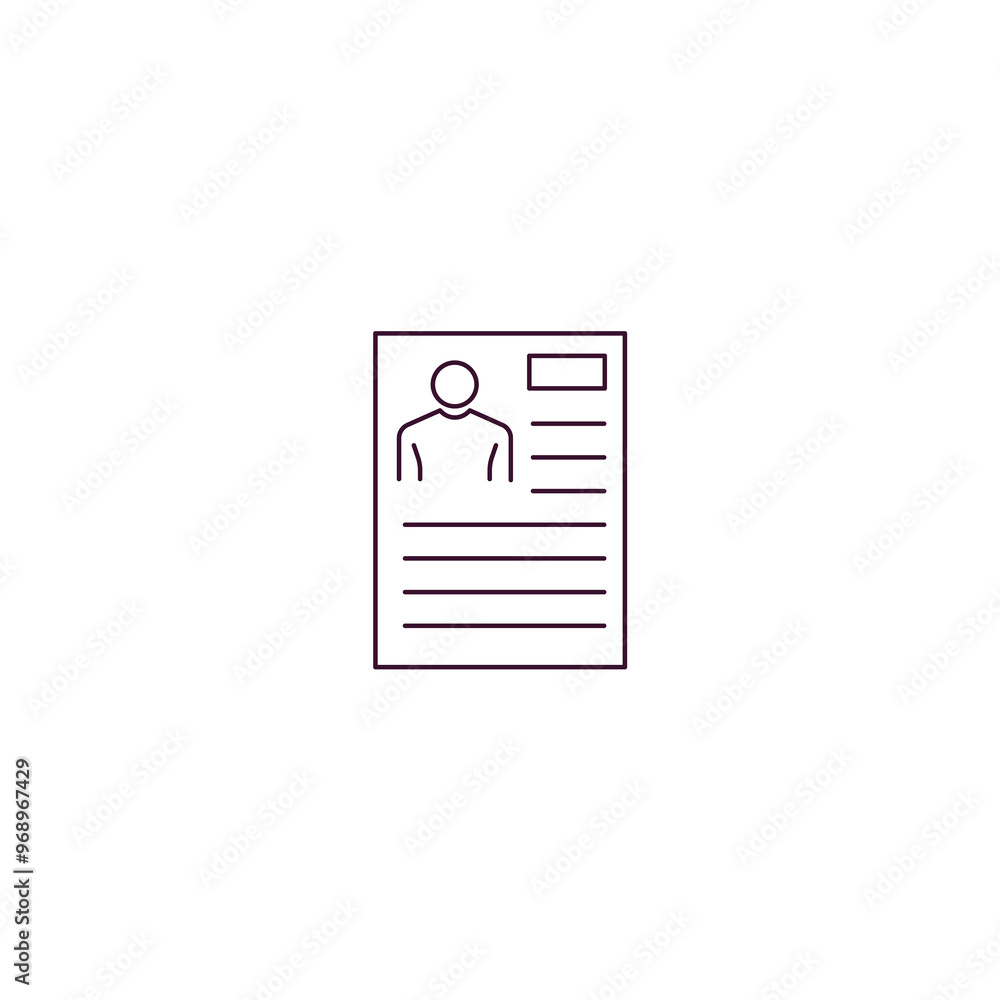 Poster job application outline icon. linear vector from human resources concept. thin line job application 