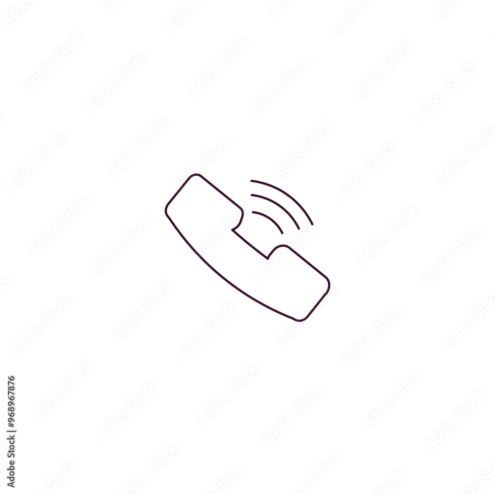Poster call outline icon. linear vector from human resources concept. thin line call icon isolated on white