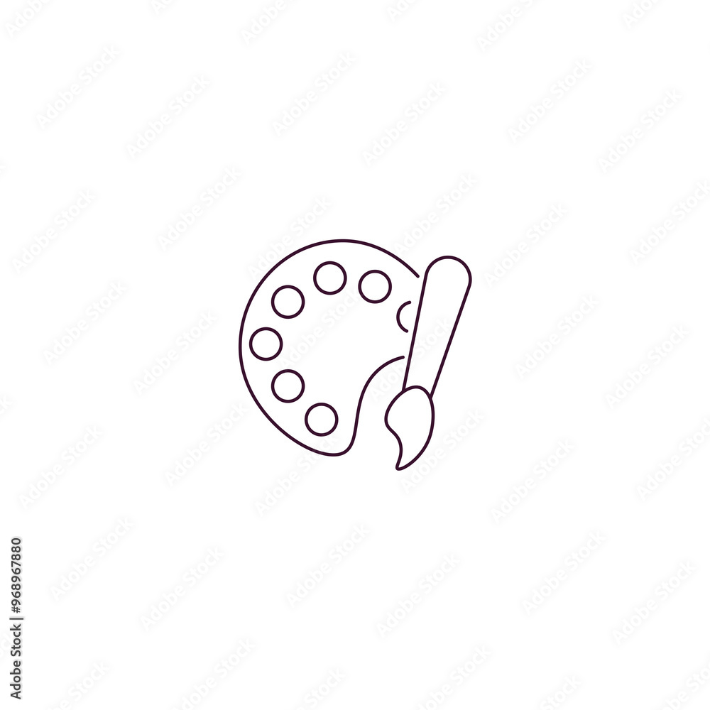 Poster art outline icon. linear vector from human resources concept. thin line art icon isolated on white b