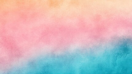 Fototapeta premium A vibrant, pastel gradient blending soft pink, peach, and turquoise hues.